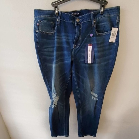 Vigoss Marley super skinny stretch distressed jeans plus size 18W 22W new!!! - Picture 11 of 16